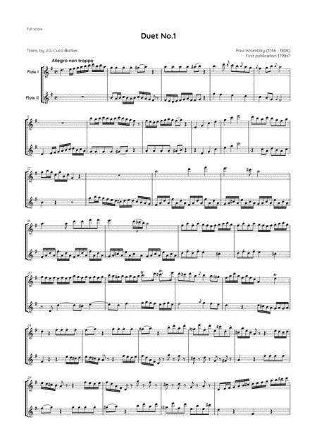 Wranitzky 6 Duos Concertantes For 2 Flutes Op 13 Page 2