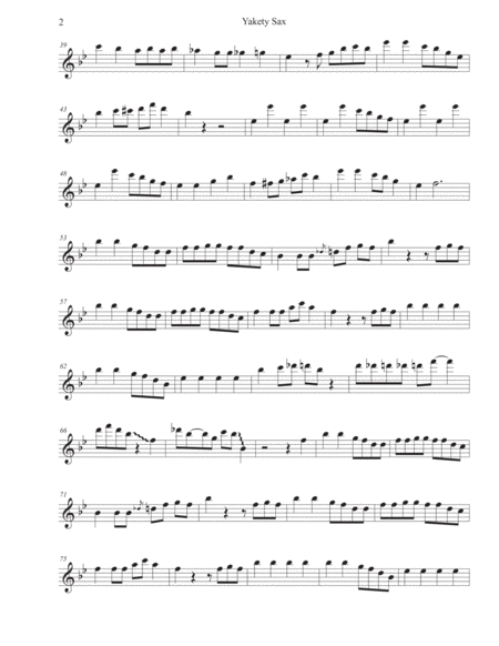 Yakety Sax Tenor Sax Full Solo Part Page 2