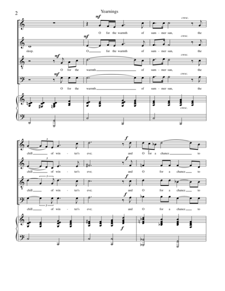 Yearnings Satb With Piano Page 2