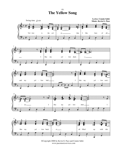 Yellow Song Vocal Solo With Piano Accompaniment Or Piano Solo Page 2