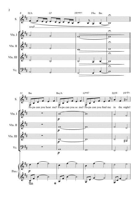 Yentl Papa Can You Hear Me String Quartet Page 2