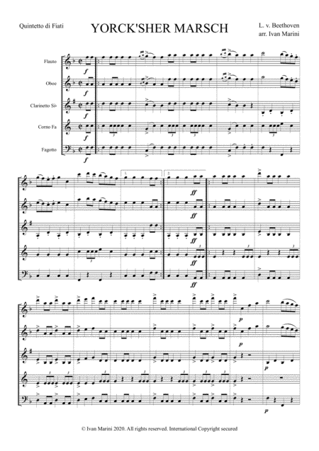 Yorckscher Marsch By L V Beethoven For Woodwind Quintet Opt Alto Sax Page 2