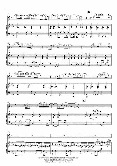 You Are My King Amazing Love Piano Tenor Sax Page 2