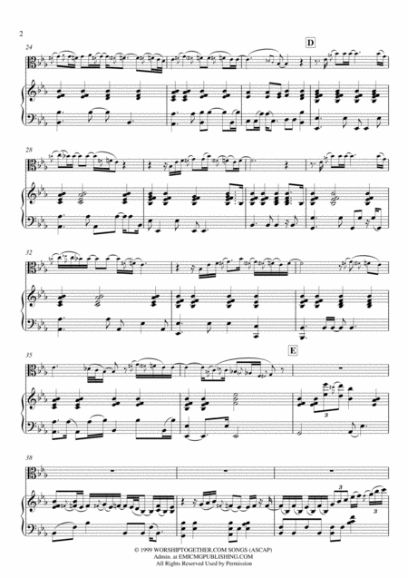 You Are My King Amazing Love Piano Viola Page 2