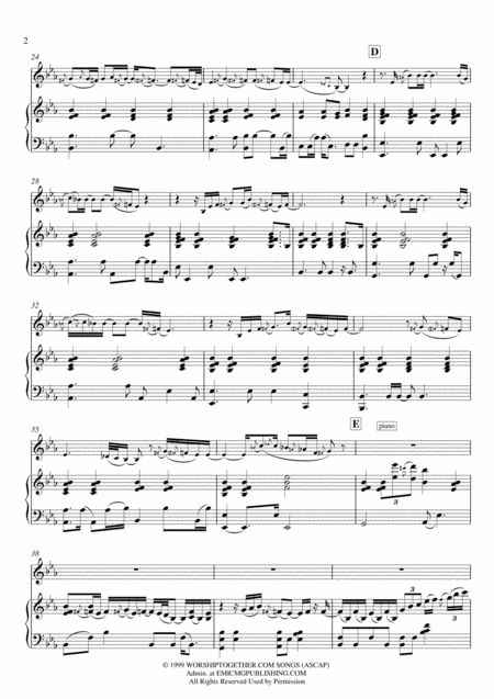 You Are My King Amazing Love Piano Violin Page 2