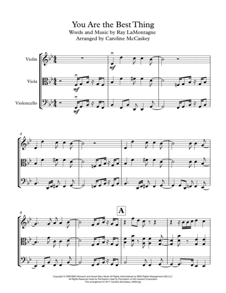 You Are The Best Thing String Trio Violin Viola And Cello Page 2