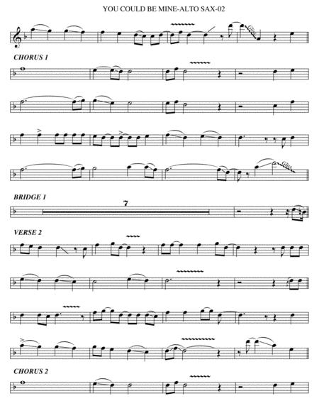 You Could Be Mine Alto Sax Page 2