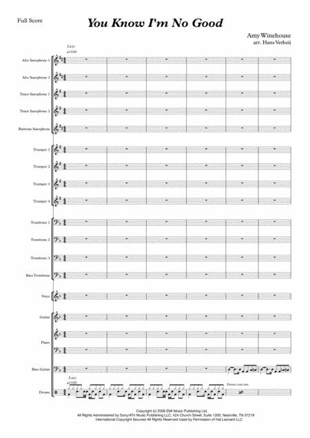 You Know I M No Good For Vocal And Big Band Page 2