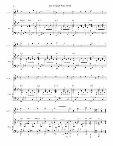 You Ll Never Walk Alone Alto Saxophone And Piano Page 2