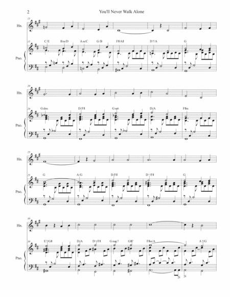 You Ll Never Walk Alone French Horn Solo And Piano Page 2