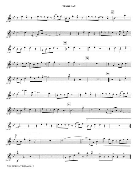 You Make My Dreams Arr Kirby Shaw Bb Tenor Saxophone Page 2