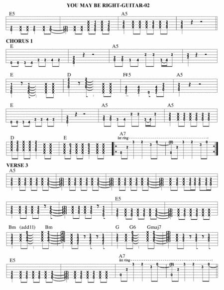 You May Be Right Guitar Tab Page 2