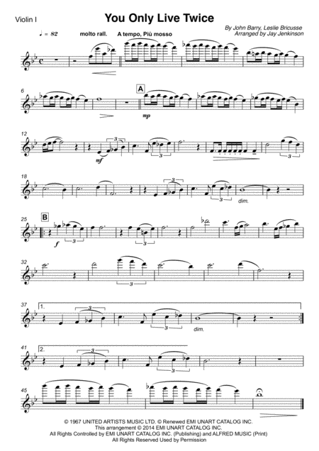 You Only Live Twice For String Quartet Page 2