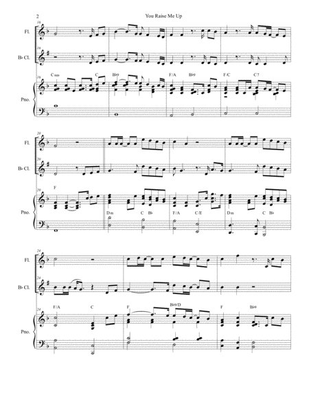 You Raise Me Up Duet For Flute And Bb Clarinet Page 2