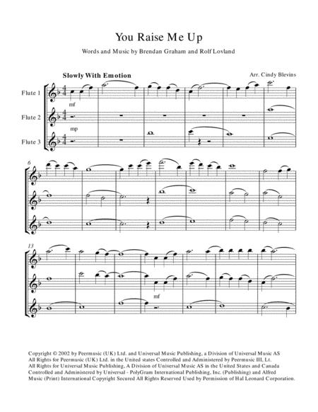 You Raise Me Up Easy Flute Trio Page 2