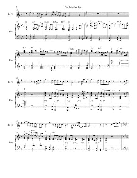 You Raise Me Up For Bb Clarinet Solo And Piano Page 2