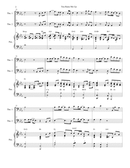 You Raise Me Up Trombone Duet Page 2