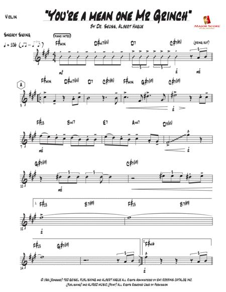 You Re A Mean One Mr Grinch Violin Piano F Min Page 2