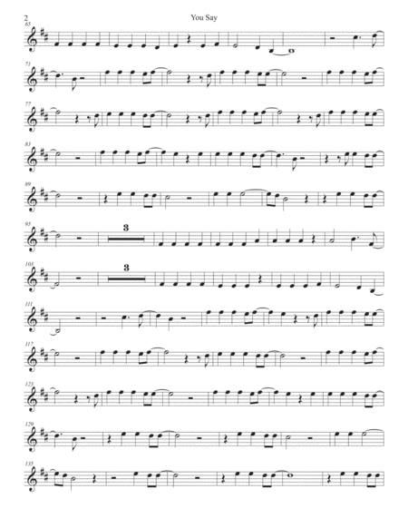 You Say Bari Sax Original Key Page 2