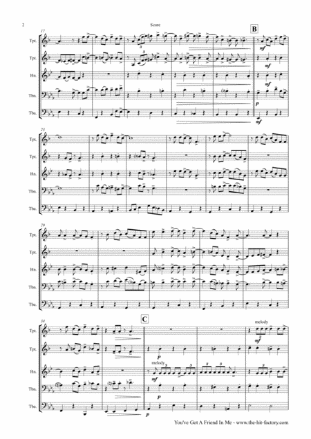 You Ve Got A Friend In Me Toy Story Brass Quintet Page 2