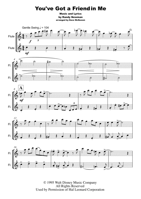 You Ve Got A Friend In Me Toy Story Theme Duet For Flute Page 2