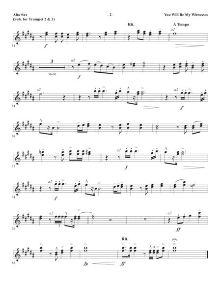 You Will Be My Witnesses Alto Sax Sub Trumpet 2 3 Page 2