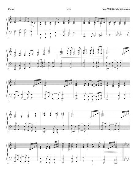 You Will Be My Witnesses Piano Page 2