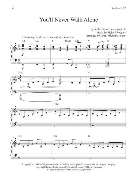 You Will Never Walk Alone Solo Piano Page 2