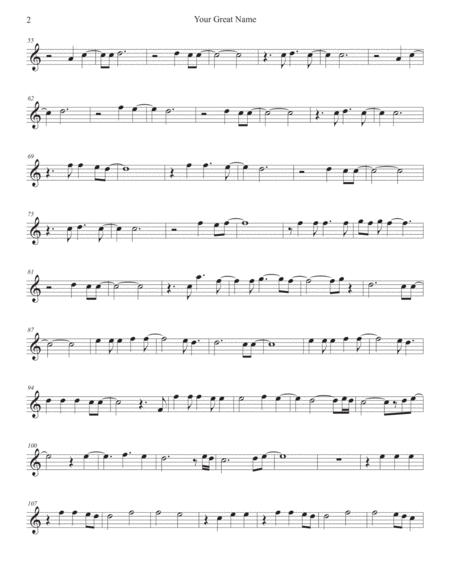 Your Great Name Easy Key Of C Alto Sax Page 2