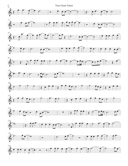 Your Great Name Easy Key Of C Clarinet Page 2