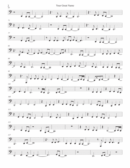 Your Great Name Easy Key Of C Tuba Page 2