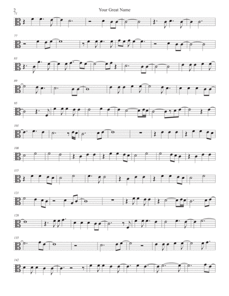 Your Great Name Easy Key Of C Viola Page 2