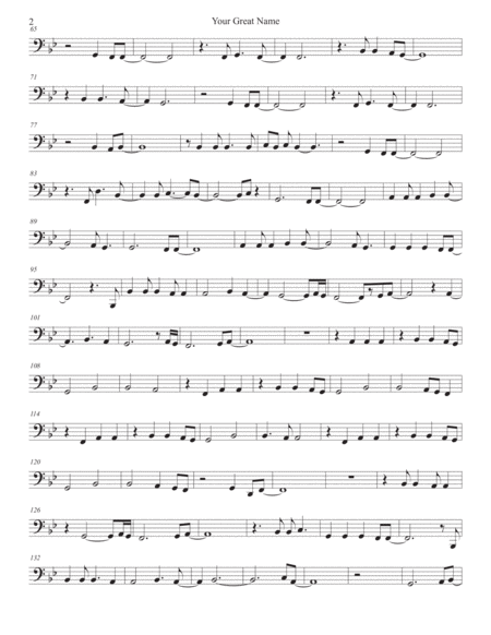 Your Great Name Original Key Tuba Page 2