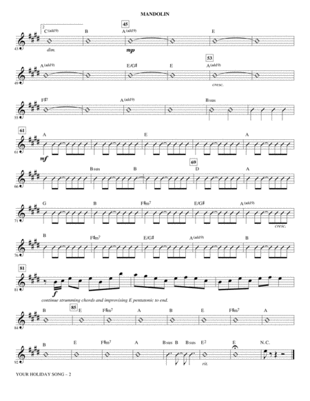 Your Holiday Song Arr Roger Emerson Mandolin Page 2