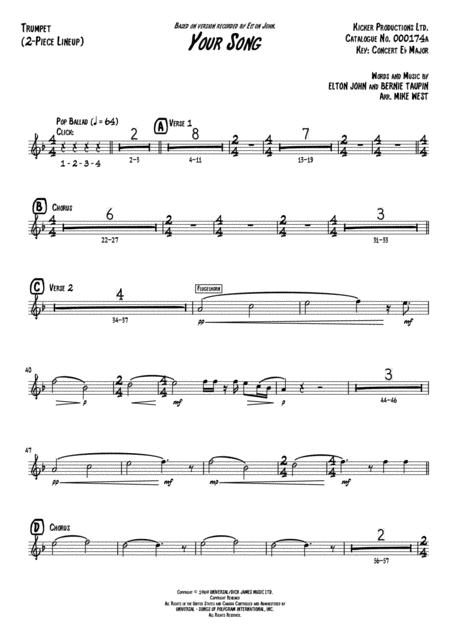 Your Song 2 Piece Brass Section Page 2