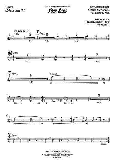 Your Song 3 Piece Brass Section A Page 2