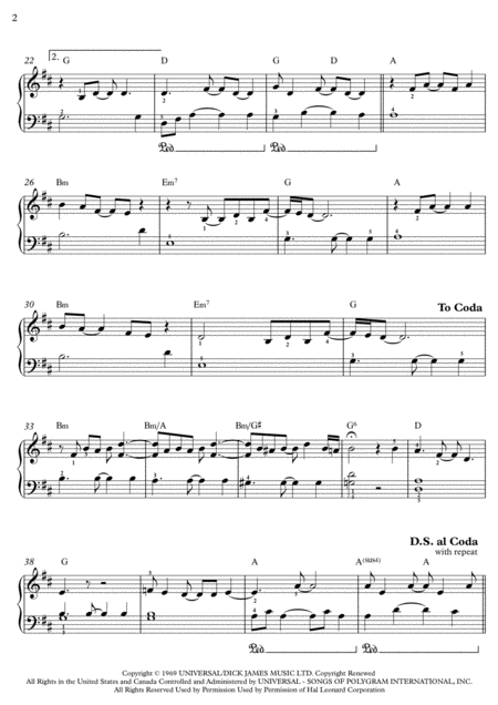 Your Song Easy Piano Page 2