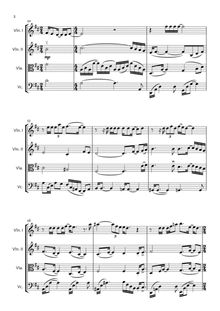 Your Song For String Quartet Page 2