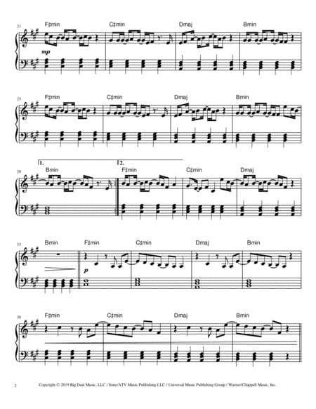 Youth Shawn Mendes Easy Piano Page 2