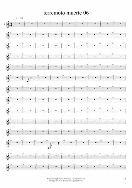 06 Terremoto Muerte Sheet Music