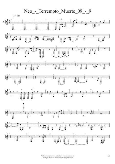 Free Sheet Music 09 Terremoto Muerte