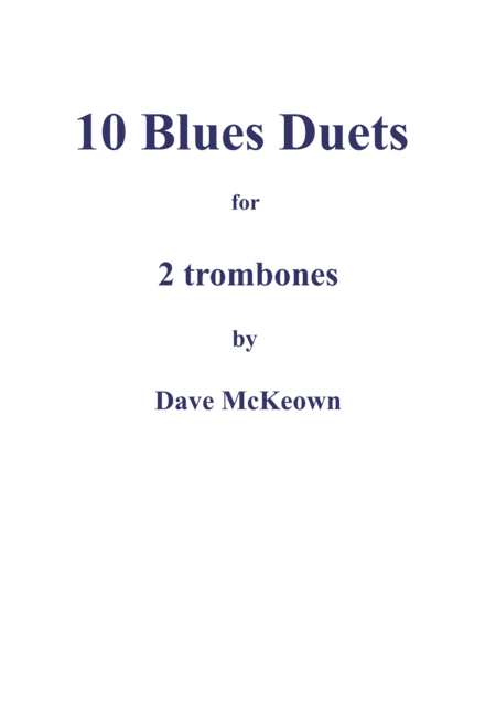 10 Blues Duets For Trombone Sheet Music