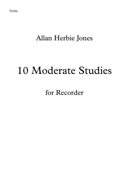 10 Moderate Studies For Treble Recorder Sheet Music