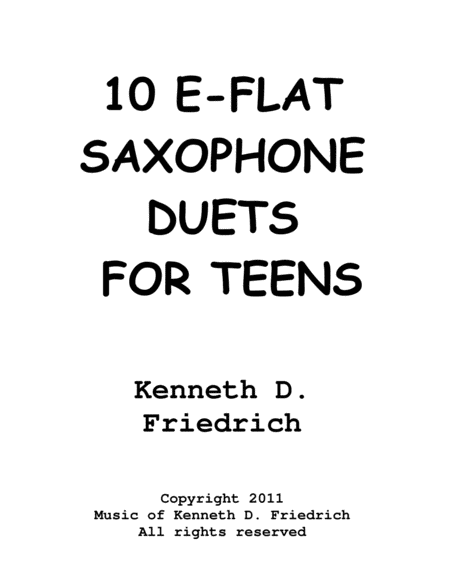 10 Sax Duets For Teens Sheet Music