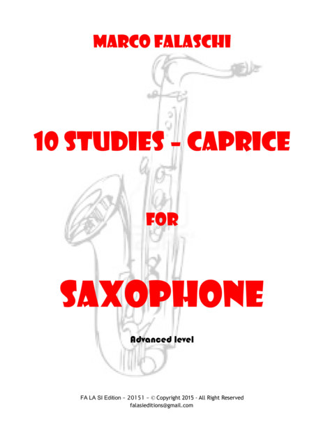 10 Studies Caprice For Saxophone Sheet Music