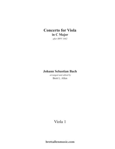 Free Sheet Music 1042d Jsbach Concerto For Viola In C Major Tutti Viola 1 Part