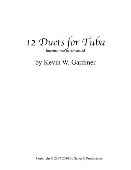 12 Duets For Tuba Sheet Music