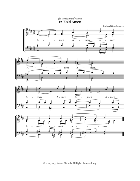 12 Fold Amen Sheet Music