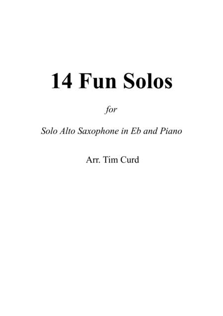 Free Sheet Music 14 Fun Solos For Alto Saxophone And Piano