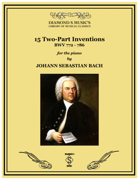 Free Sheet Music 15 2 Part Inventions By Js Bach Bwv 772 786 For Solo Piano